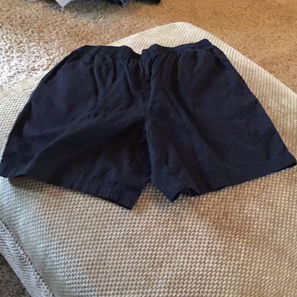 Black 6 inch cotton shorts